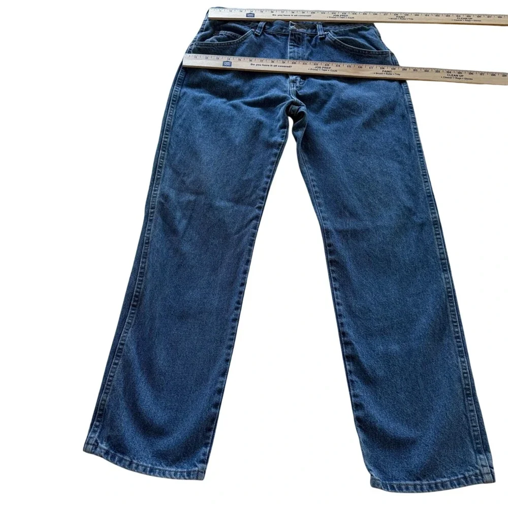 Wrangler 34x32‎ Regular Fit Blue Jeans Men's Straight Leg Y2K Denim Made Mexico